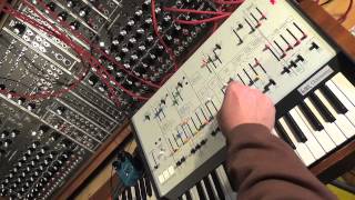 KORG ARP ODYSSEY Sequencing
Some straight sequencing with brand new ARP Odyssey by KORG. Sequencer 960 Ch A goes to CV In (VCO 1 & 2 pitch), Ch B and C goes first in a 962 Sequential Switch, then to Pedal Input on Odyssey for Filter accent (Row B) and VCO 2 notes (Row C). Odysseys CV Out is mixed with Ch A and C for realtime sequence transposition. KORG ARP ODYSSEY Sequencing