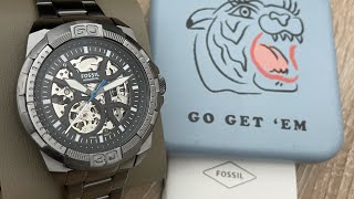 Fossil Bronson Automatic Smoke Stainless Steel Men’s Watch ME3218 (Unboxing) @Unbox Watches