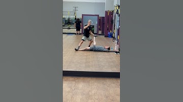 Wide angle hamstring stretch with PNF #stretching