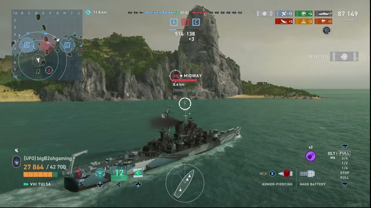 Making DD dispersion Tulsa - World of Warships Legends