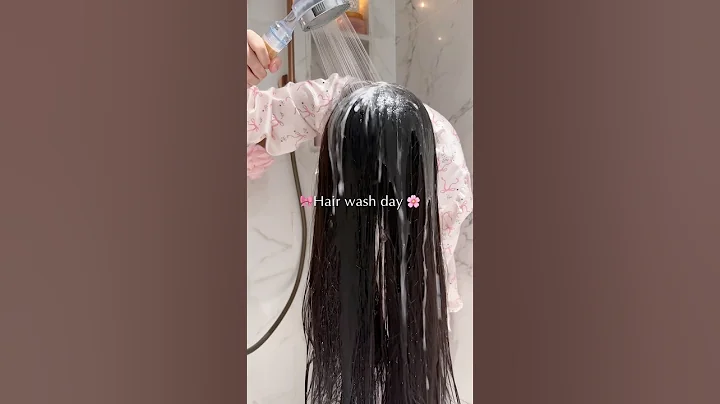 Hair wash day ASMR 🌸🫧💫 #cleangirl #haircare #asmr #shampoo #routines #haircareroutine #hairwash