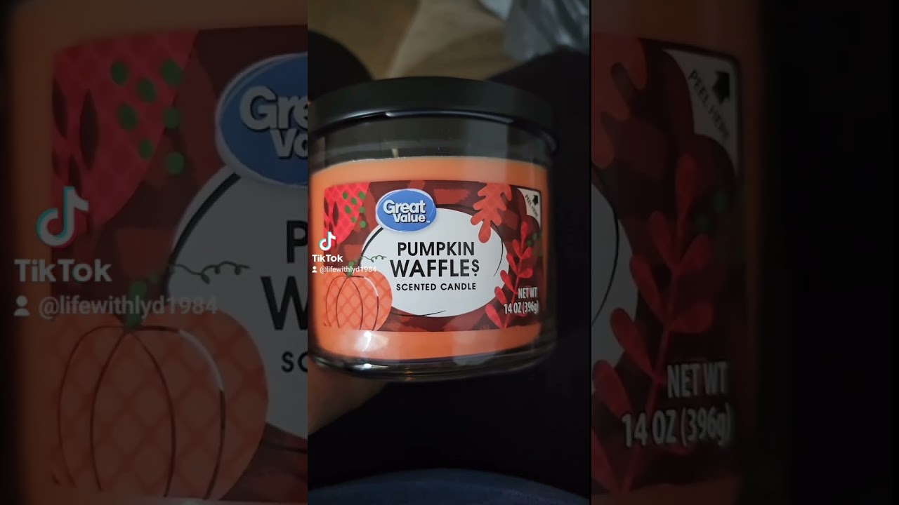 Walmart Great Vaule Pumpkin Waffle Candle 