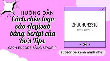 #1 Cách chèn logo vào Aegisub bằng Script của Bơ