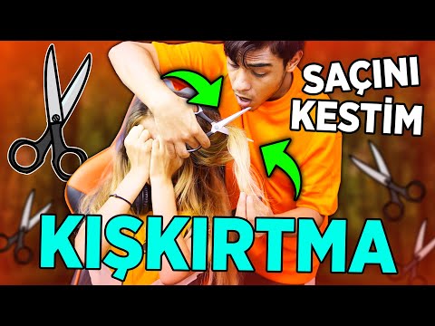 SEVGİLİM ZULA OYNARKEN GİZLİCE ŞAÇINI KESTİM ( PSİKOLOJİK KIŞKIRTMA! )