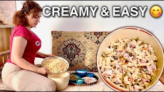 Creamy Pasta Salad 😋|  Easy Homemade Pasta Salad ASMR