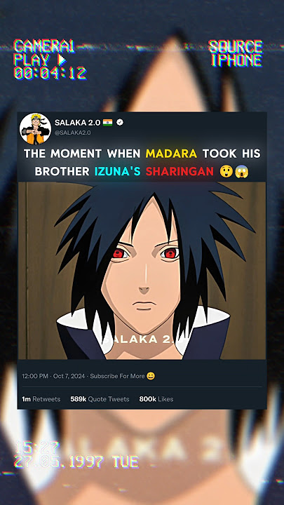 The Moment When Madara Took His Brother Izuna's Sharingan 😲😱