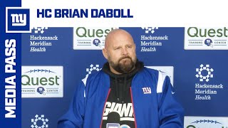 Information Brian Daboll Previews Week 15 vs. Saints | New York Giants Update
