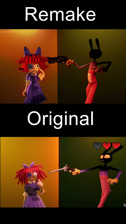 Jax shooting Ragatha TADC EP6 scene | ORIGINAL VS REMAKE