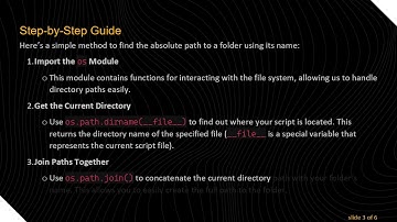 How to Get the Absolute Path of a Folder Using Its Name in Python