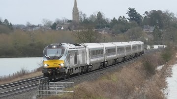Chiltern Service 68012 Through A Flooded Kings Sutton , 14-01-23
