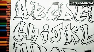 Cara membuat Grafiti Abjad A-Q//Part 1