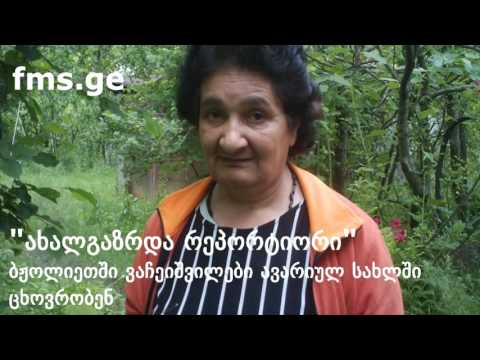 ახალგაზრდა რეპორტიორი   ვაჩეიშვილების ავარიული სახლი ბჟოლიეთში