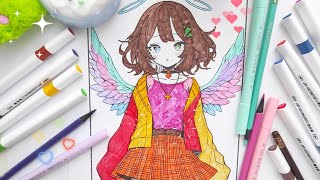 anime girl colouring #relaxing #satisfying