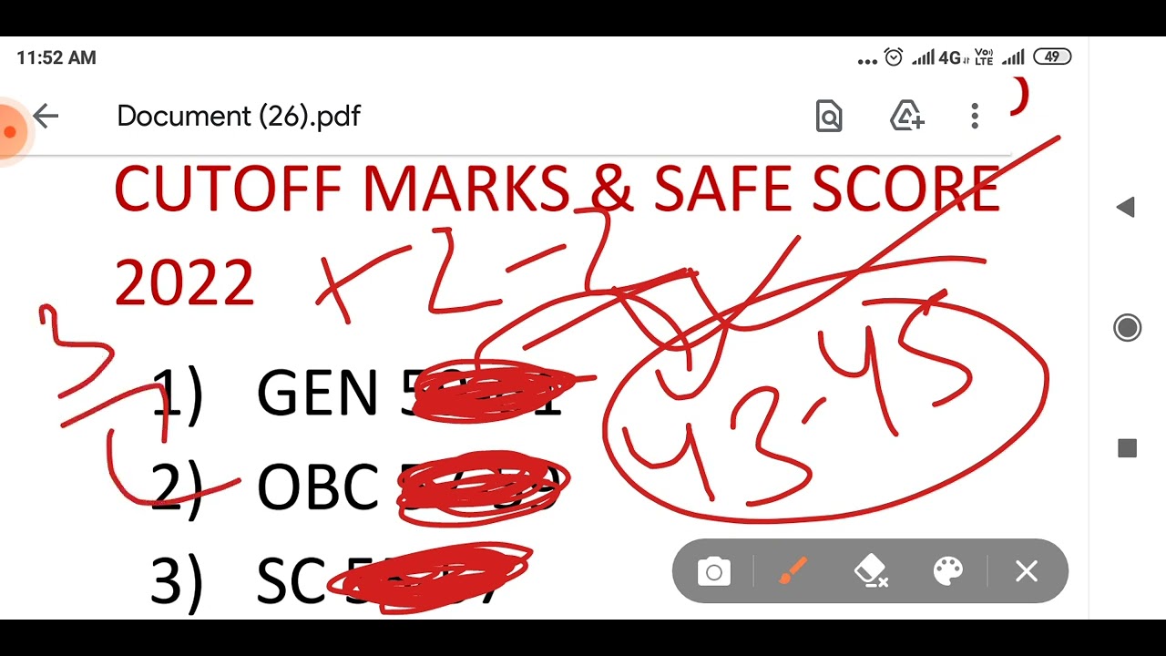 ECL mining sardar cutoff MARKS &safe score 2022