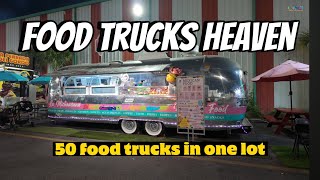 'Food Trucks Heaven' in Central Florida  50 Food trucks in this lot! Mexican, Venezuelan and more