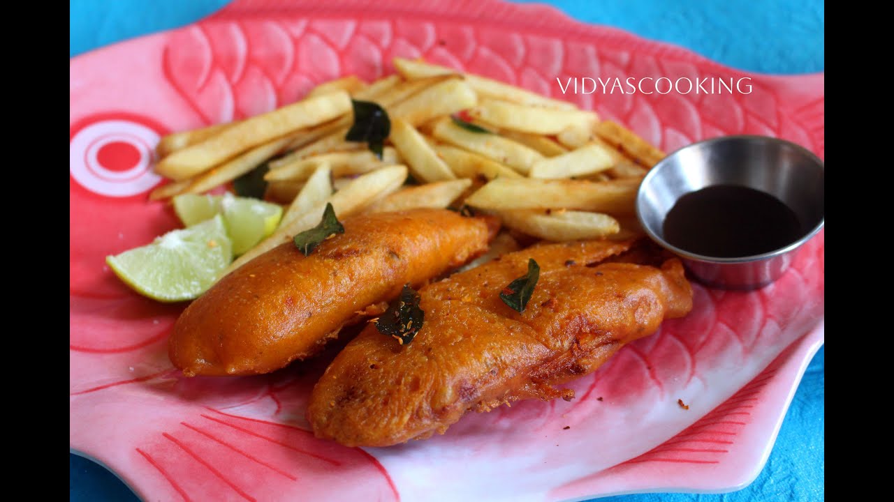 Southindian Style Fish and Chips Recipe (Fish Bajji Recipe) YouTube