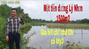 Bán đất cần giờ. Mặt tiền đường Lý Nhơn 1500m2 . Một vị trí tuyệt  đẹp làm nhà vườn