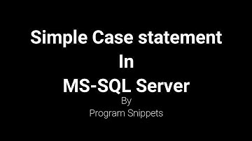 Simple case statement in SQL Server