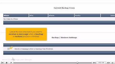 Managing user backups