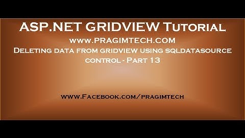 Deleting data from gridview using sqldatasource control