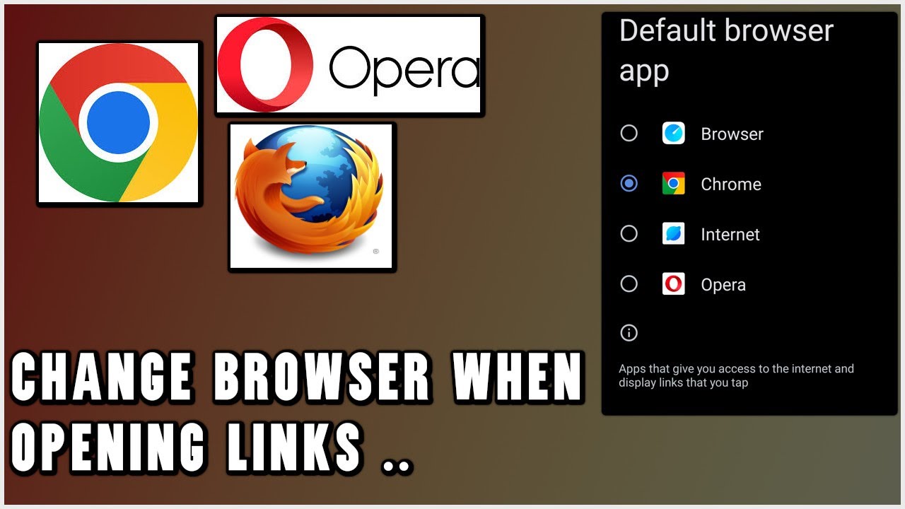 How To Change Browser When Opening Links - YouTube