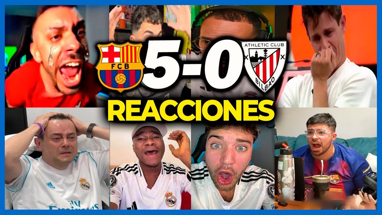 LAS MEJORES REACCIONES y LLOROS MADRIDISTAS a LA VICTORIA del BARCELONA al ATHLETIC CLUB 🏆
