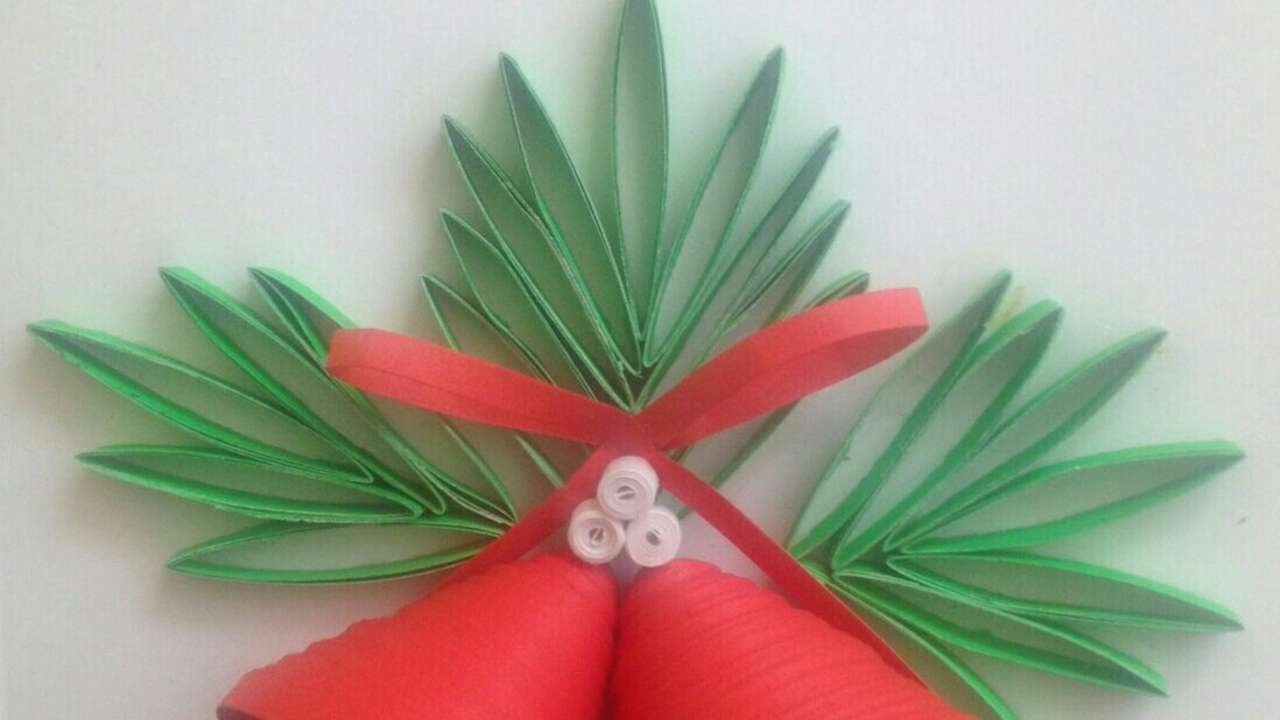 How To Make Quilled Red Christmas Bells - DIY Crafts Tutorial