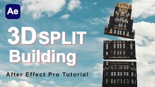 3D Building Split Pro Tutorial in Adobe After Effect | No Plugin Must Watch