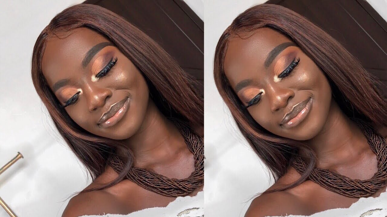 Drugstore "Soft Glam" Makeup Tutorial for beginners | Dark skin 🍫 + WOC friendly