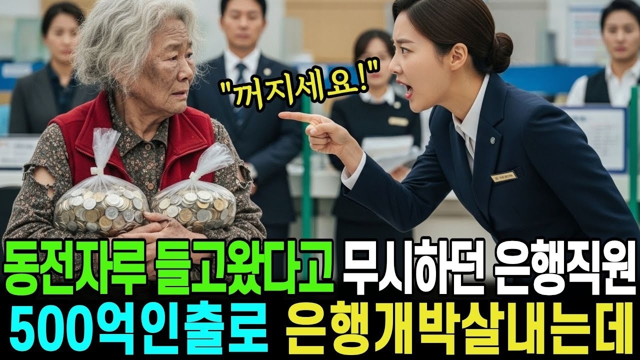 동전자루 들고왔다고 무시하던 은행직원 500억인출로 은행 개박살 냈습니다