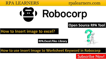 How to insert image to excel worksheet using Robocorp | Excel Automation