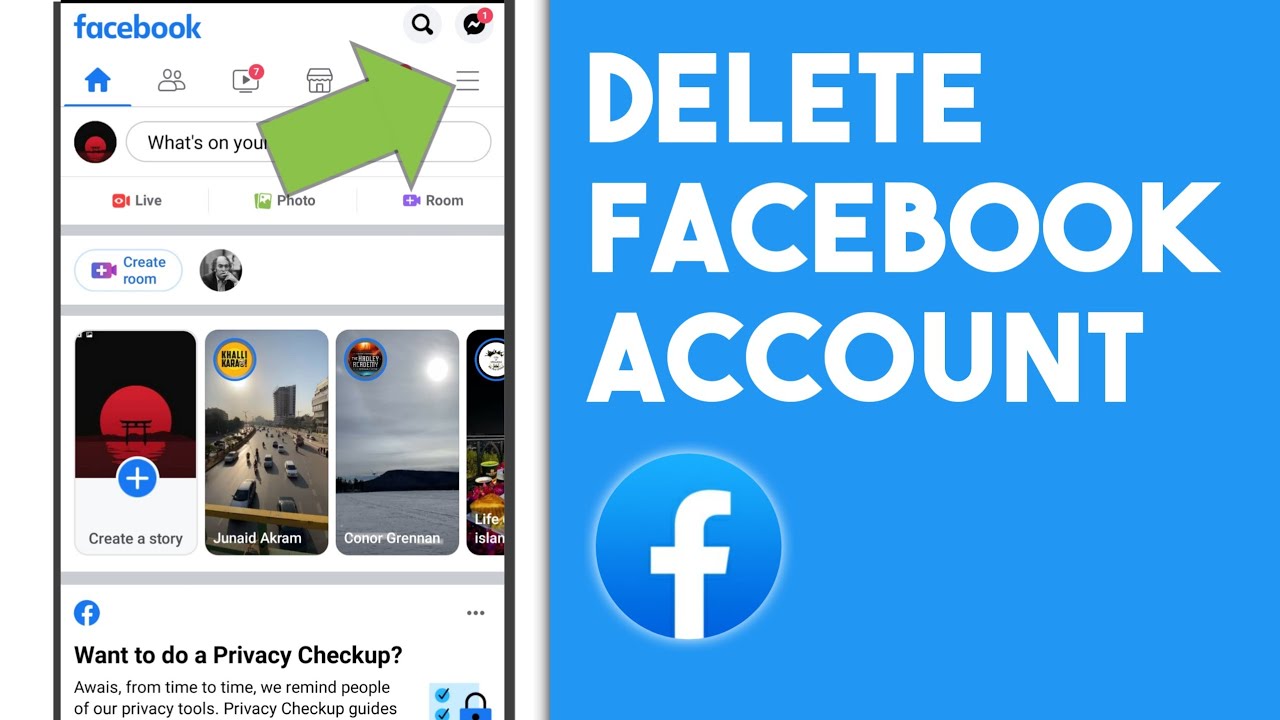 How to delete facebook account