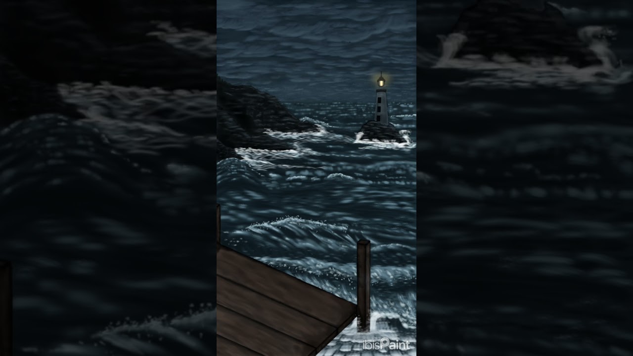 the emotions that the painting evokes🫰 Night sea