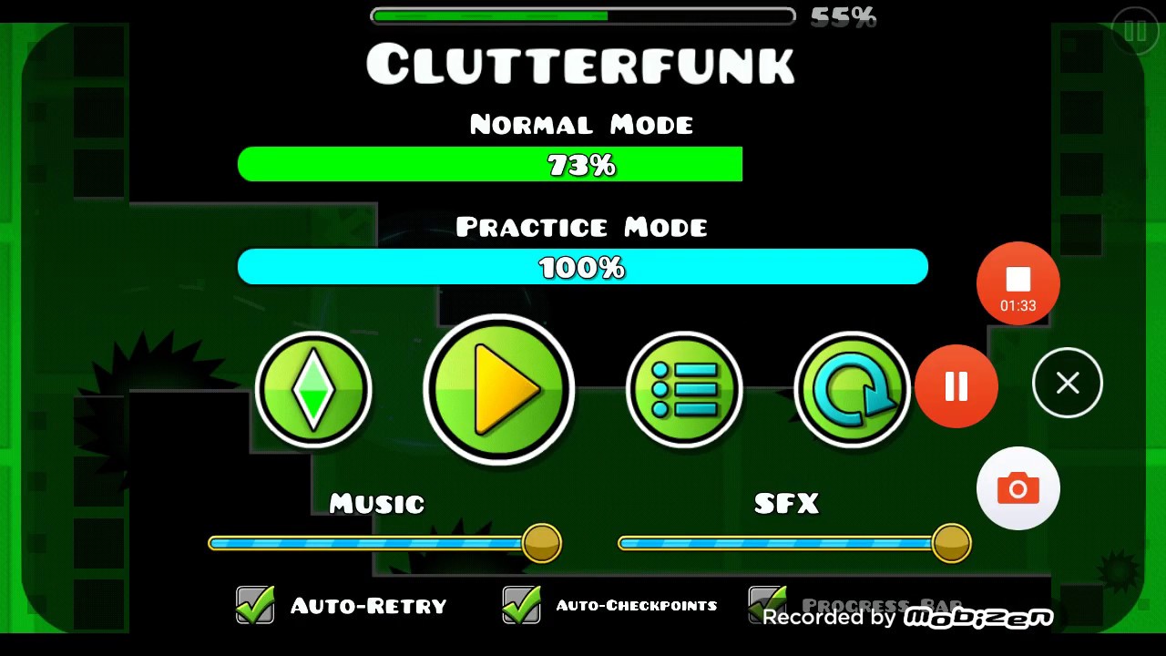 Geometry dash levels/Clutterfunk 55% - YouTube