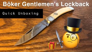 Böker Gentleman’s Lockback (Quick Unboxing)