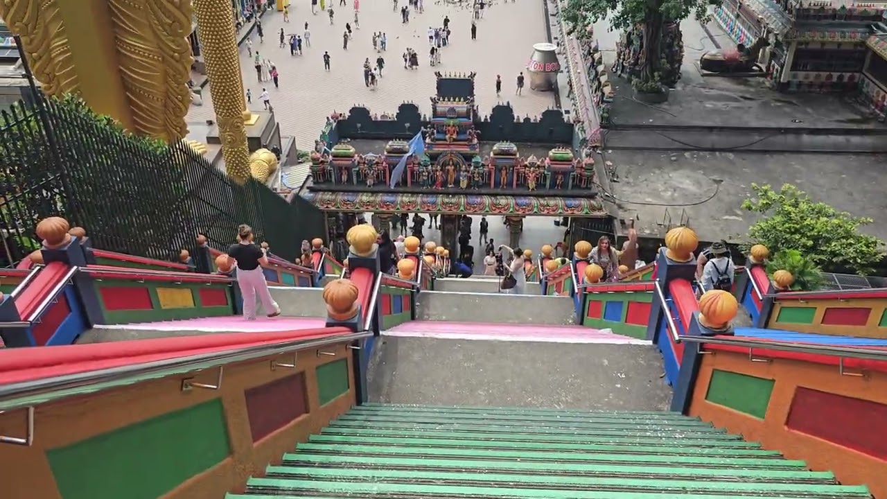 4k Batu Caves Hindu Temple Murugan Statue in Kuala Lumpur Malaysia 