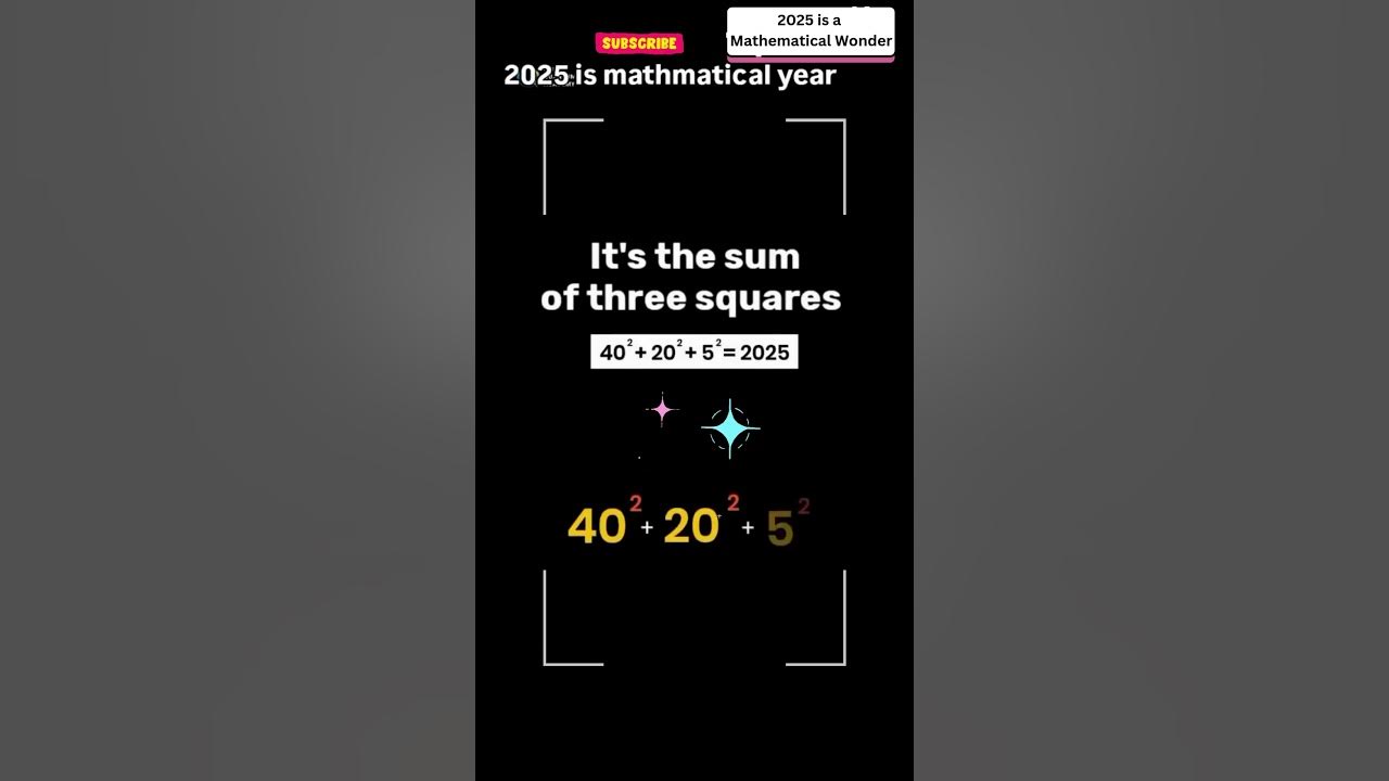 2025 is a Mathematical Wonder Year shorts YouTube