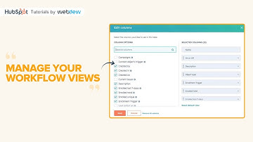 How to Manage your workflow views in HubSpot.