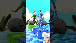 Zoey and Rumi - Roblox and Minecraft battle #zoey #rumi #shorts #animation