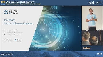 Who Needs C++ Unit Tests Anyway? - Modernizing Legacy Code with 0% Code Coverage - Jan Baart  2024