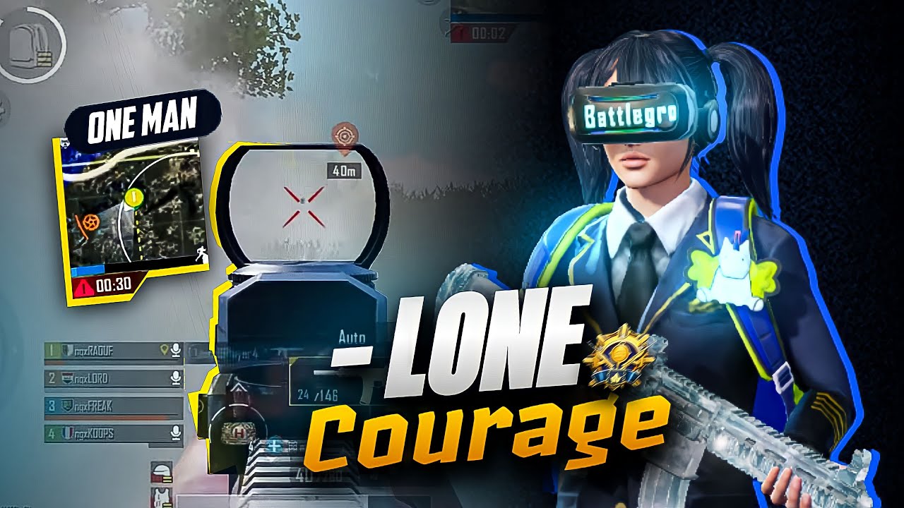 LONE COURAGE🔱 : Handle the most intense situations 1v4 Clutches | BGMI ...