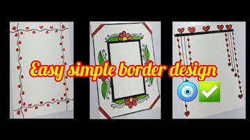 3 cute front page design l project work design l assignment Border design l front page border design