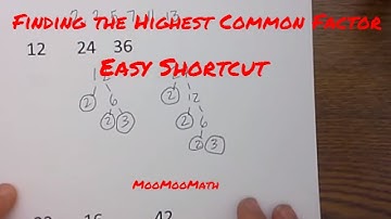 Finding the Greatest Common Factor for three or more numbers