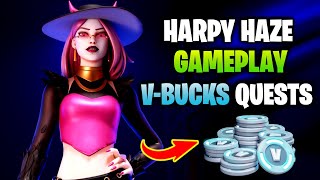 How To Get Vbucks From Harpy Haze Challenges In Fortnite Complete Match Quest Bonus Goals