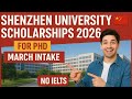 Shenzhen University PhD Scholarships 2026 | March Intake | No IELTS
