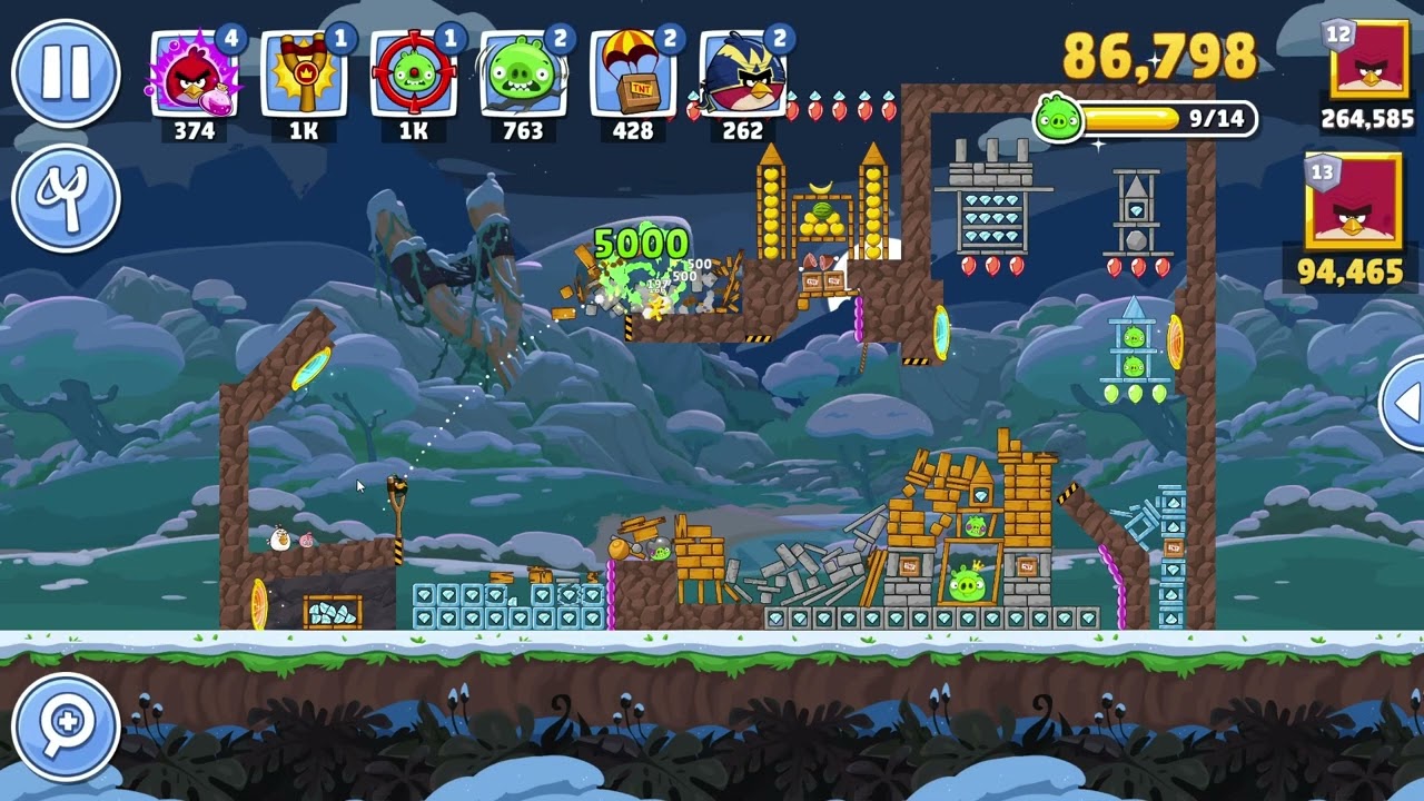 Angry Birds Friends Level 7 Tournament 1695 three stars NO POWER-UP walkthrough 2026-02-05
