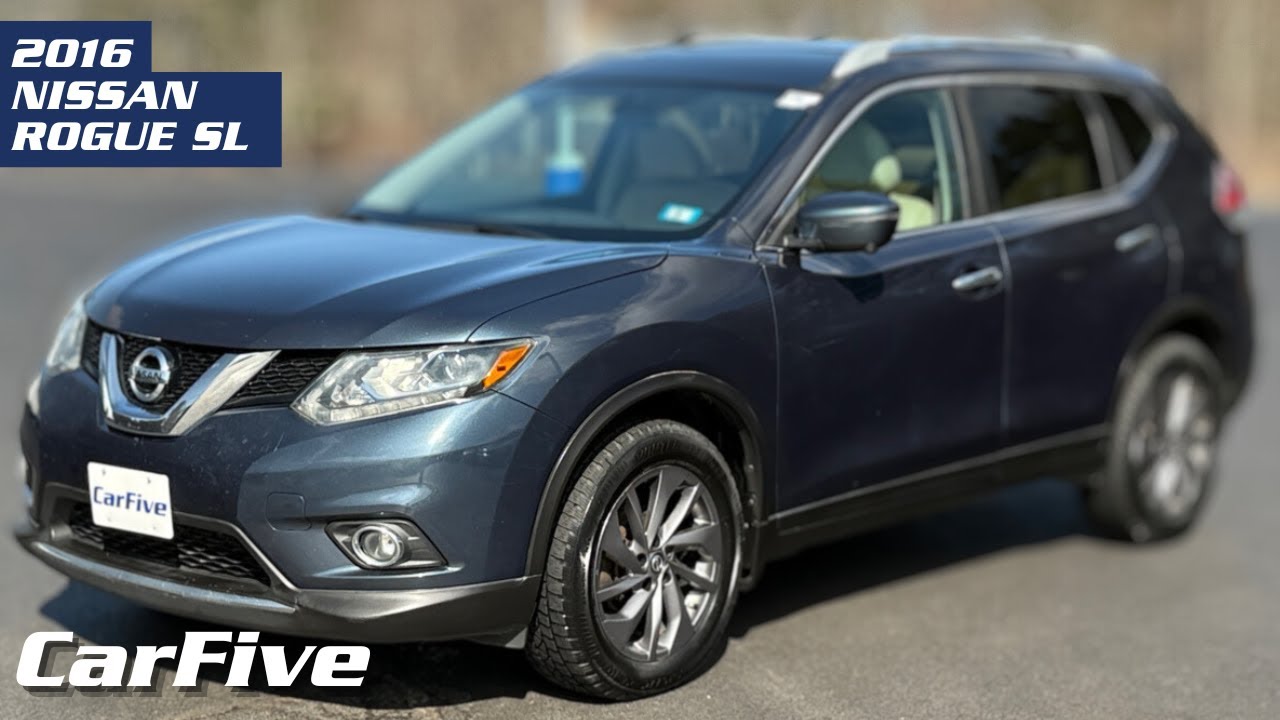 CarFive - Blue 2016 Nissan Rogue SL SUV - AWD - Gasoline - 5 Passengers.