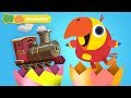 Learn First Words w Larry The Bird - Trains for Kids | Toddler Learning Video | First University