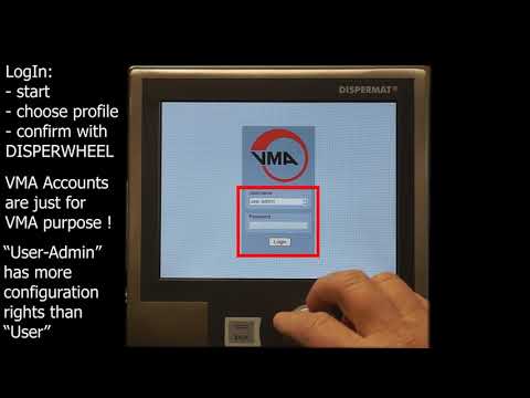 DISPERMAT C3 operator panel - C3 User Login Language User Profile