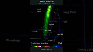 Rockton Illinois plant explosion as seen on doppler radar